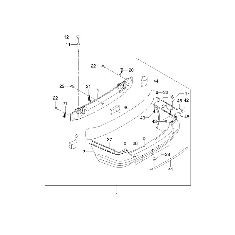 A96190312-FASCIA A-BUMPER,RR (NO.2) A96190312-FASCIA A-BUMPER,RR (NO.2)