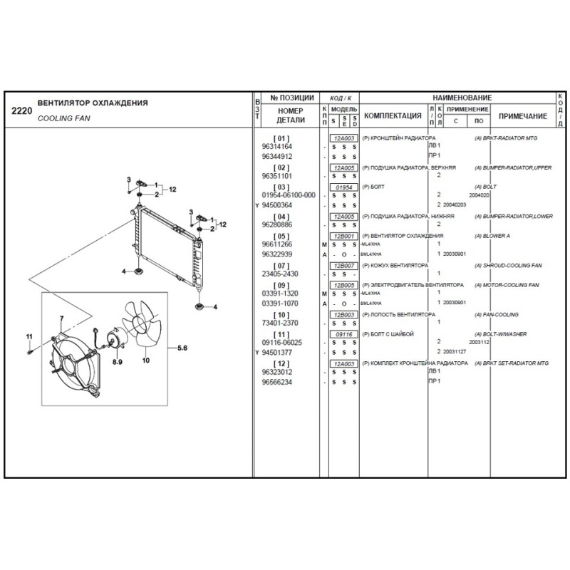 73401-2370 - FAN COOLING 73401-2370 - FAN COOLING